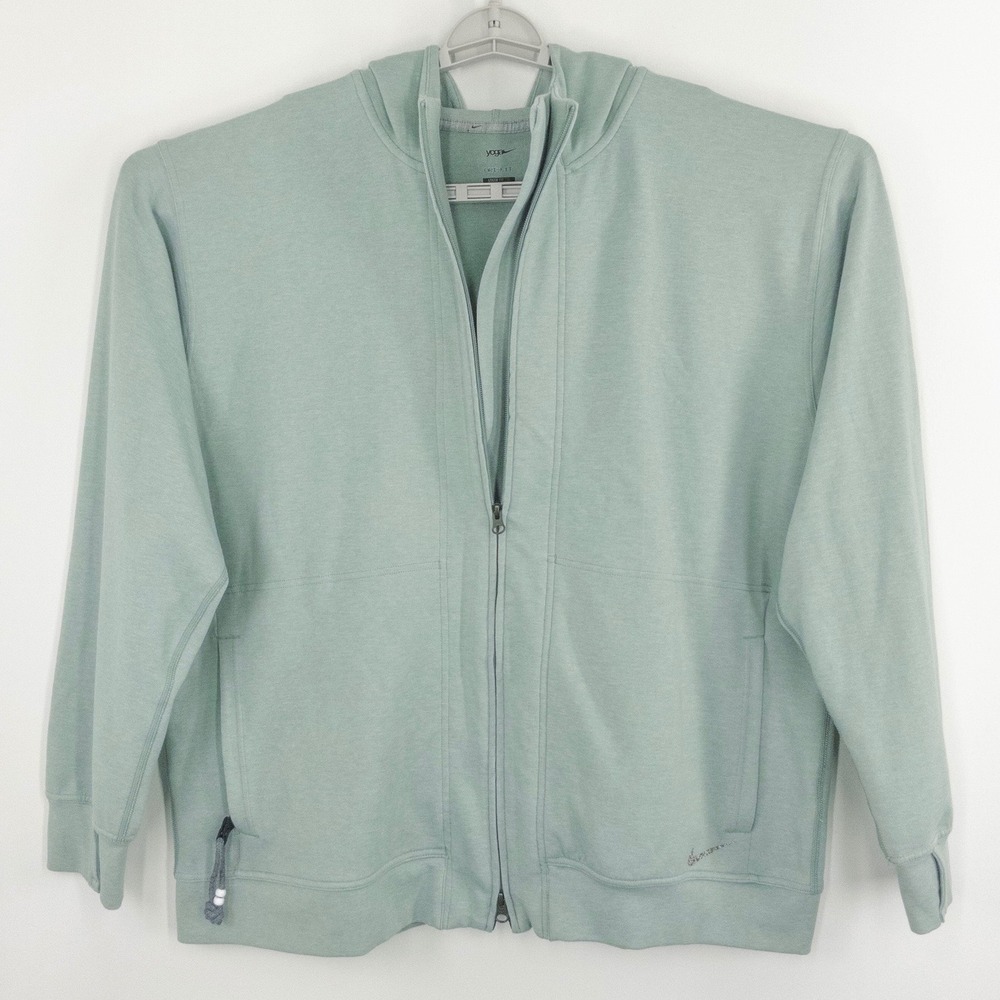 Nike Yoga Dri-FIT Hoodie Jacket Womens Plus Size 2XL Full Zip Mint Green Soft